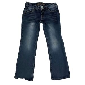 Justice Girls Simply Low Bootcut Jeans Dark Wash Size 12.5 Stretch Denim Y2K